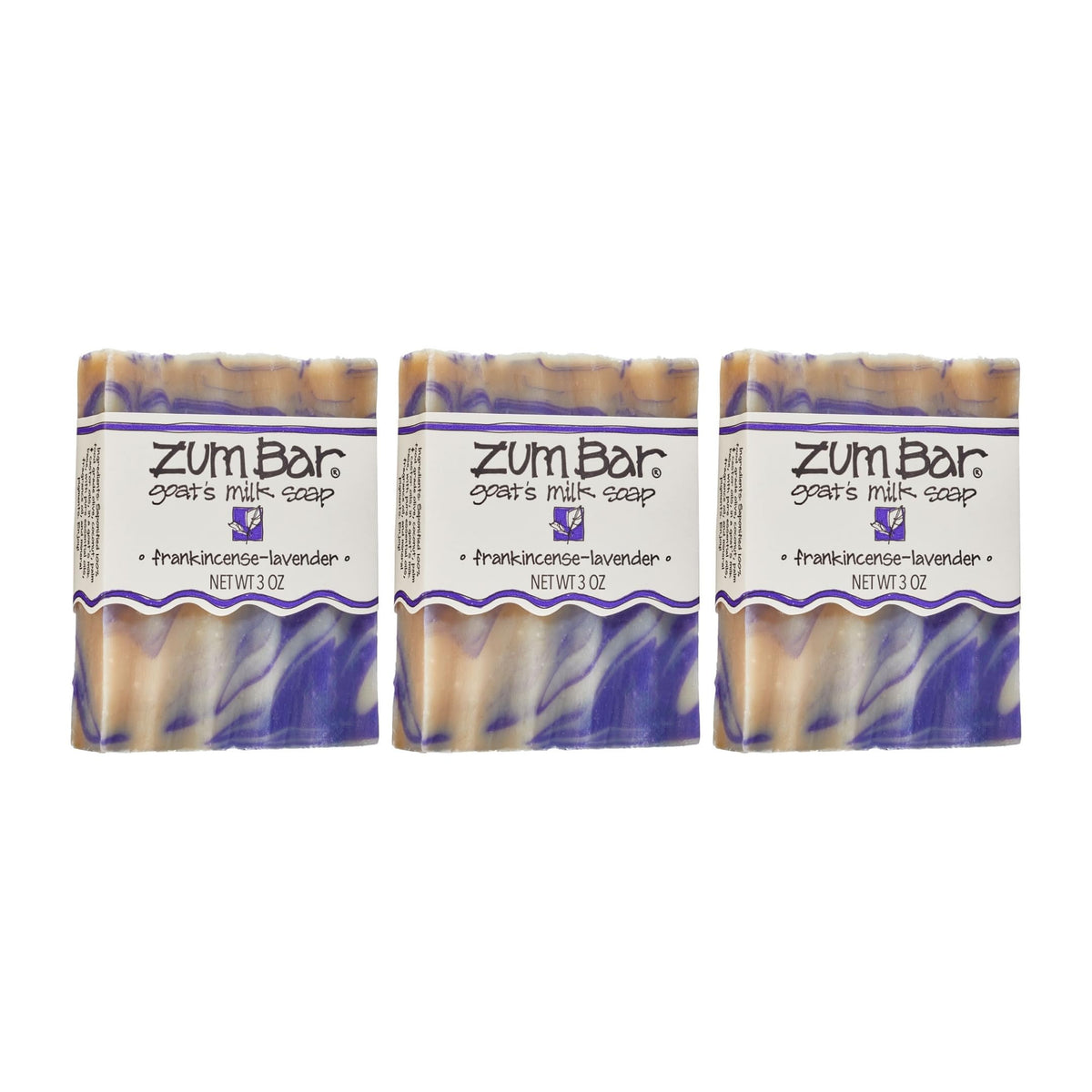 Indigo Wild Zum front packaging showing bar and scent, clear product identity and calm benefit