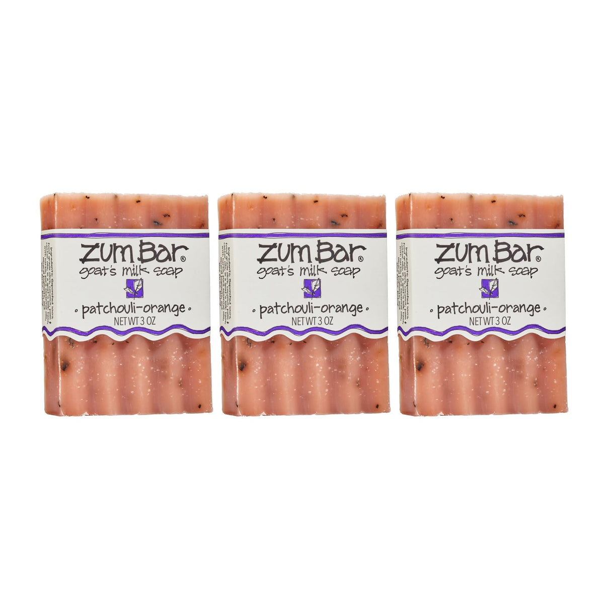 Indigo Wild Zum front packaging showing three bars and scent label benefit clarity
