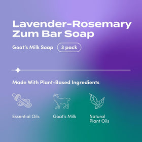 Indigo Wild Zum side view of the lavender-rosemary bar with clear sizing benefit