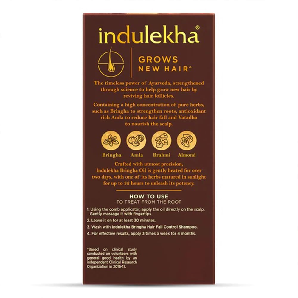 INDULEKHA oil drop texture on skin showing lightweight absorption