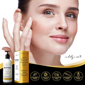 IndulgeMe gold foil in gel close-up highlighting luminous finish