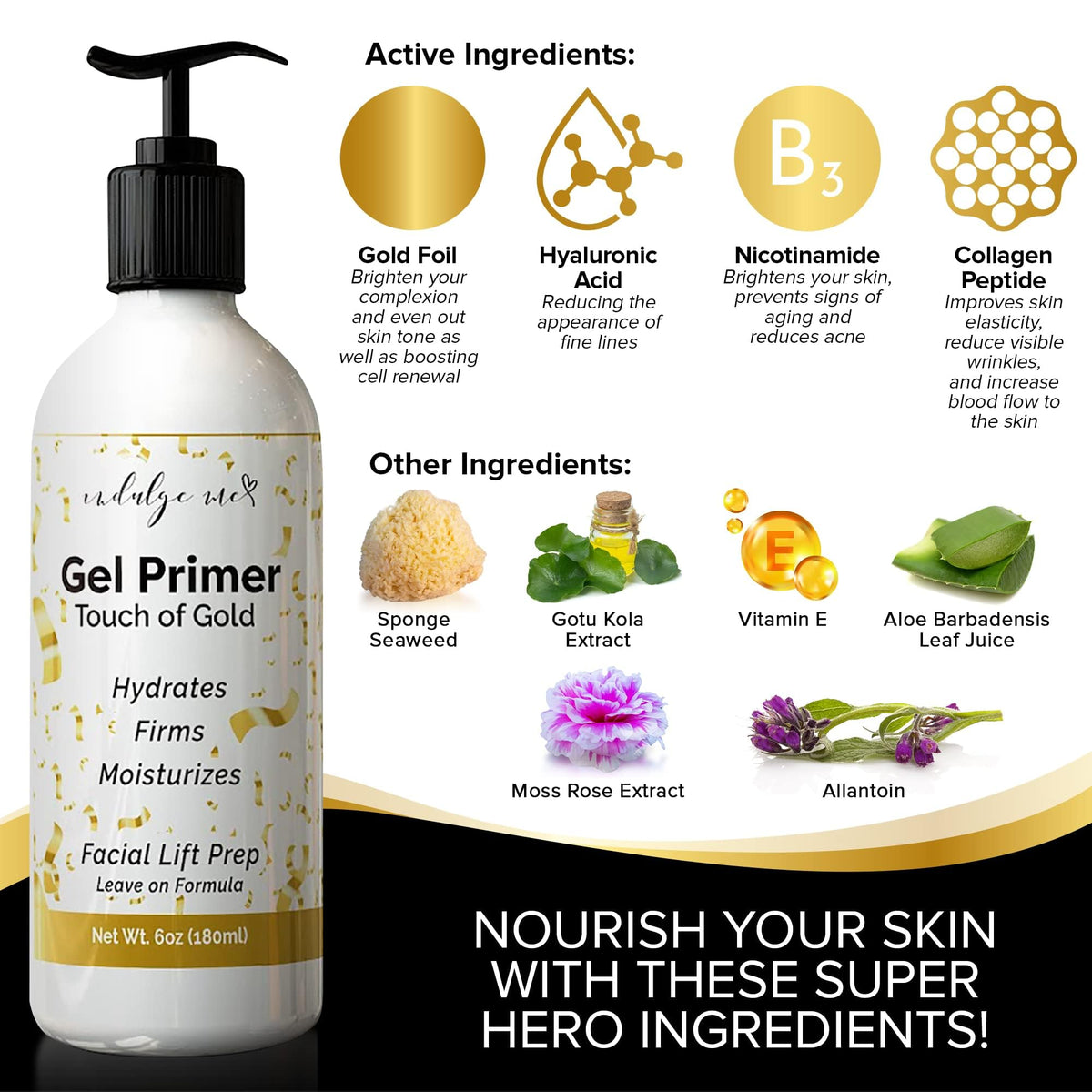 IndulgeMe gel on bathroom vanity illustrating everyday routine benefit