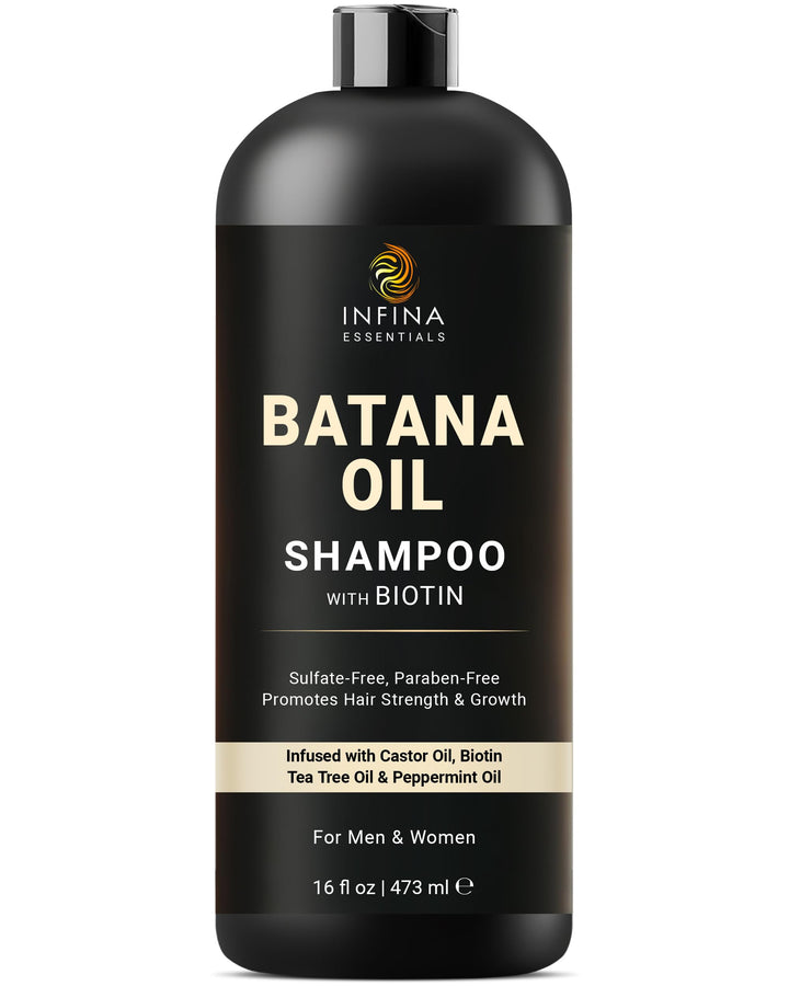 INFINA ESSENTIALS front bottle showing label and 16 fl oz size, clear brand visibility benefits