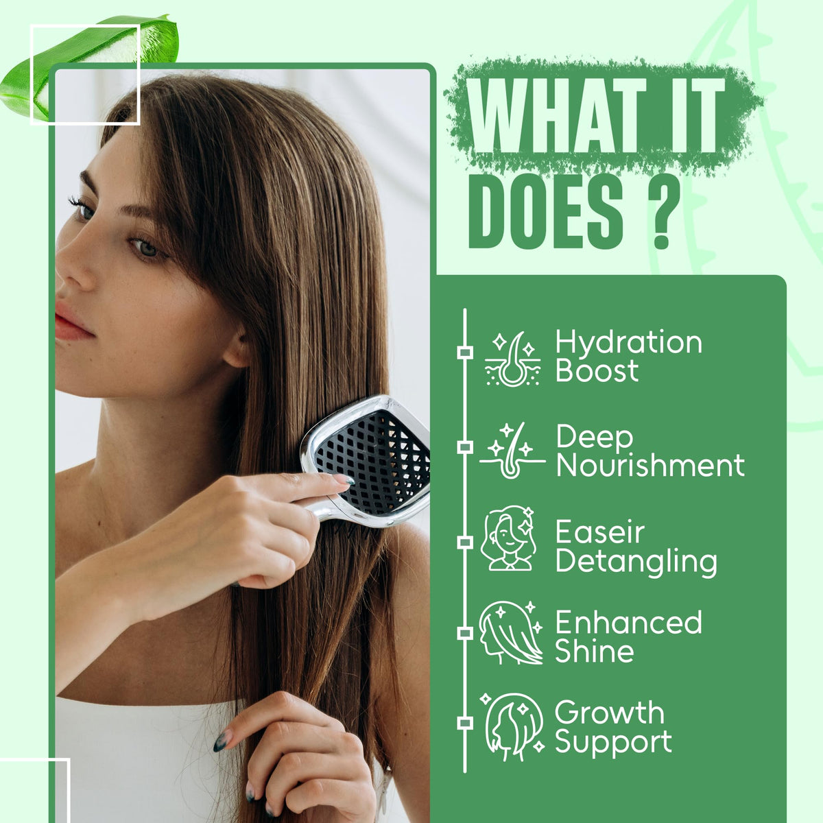 INFINA ESSENTIALS conditioner poured on hand for easy detangling benefit