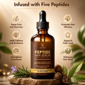 INFINA ESSENTIALS dropper dispensing serum showing controlled application benefit