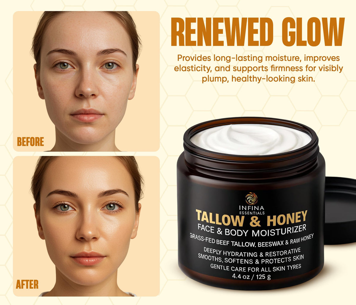 INFINA ESSENTIALS elbow use demonstration illustrating targeted relief for rough skin