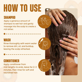 INFINA ESSENTIALS in-shower use with wet hair demonstrating easy application
