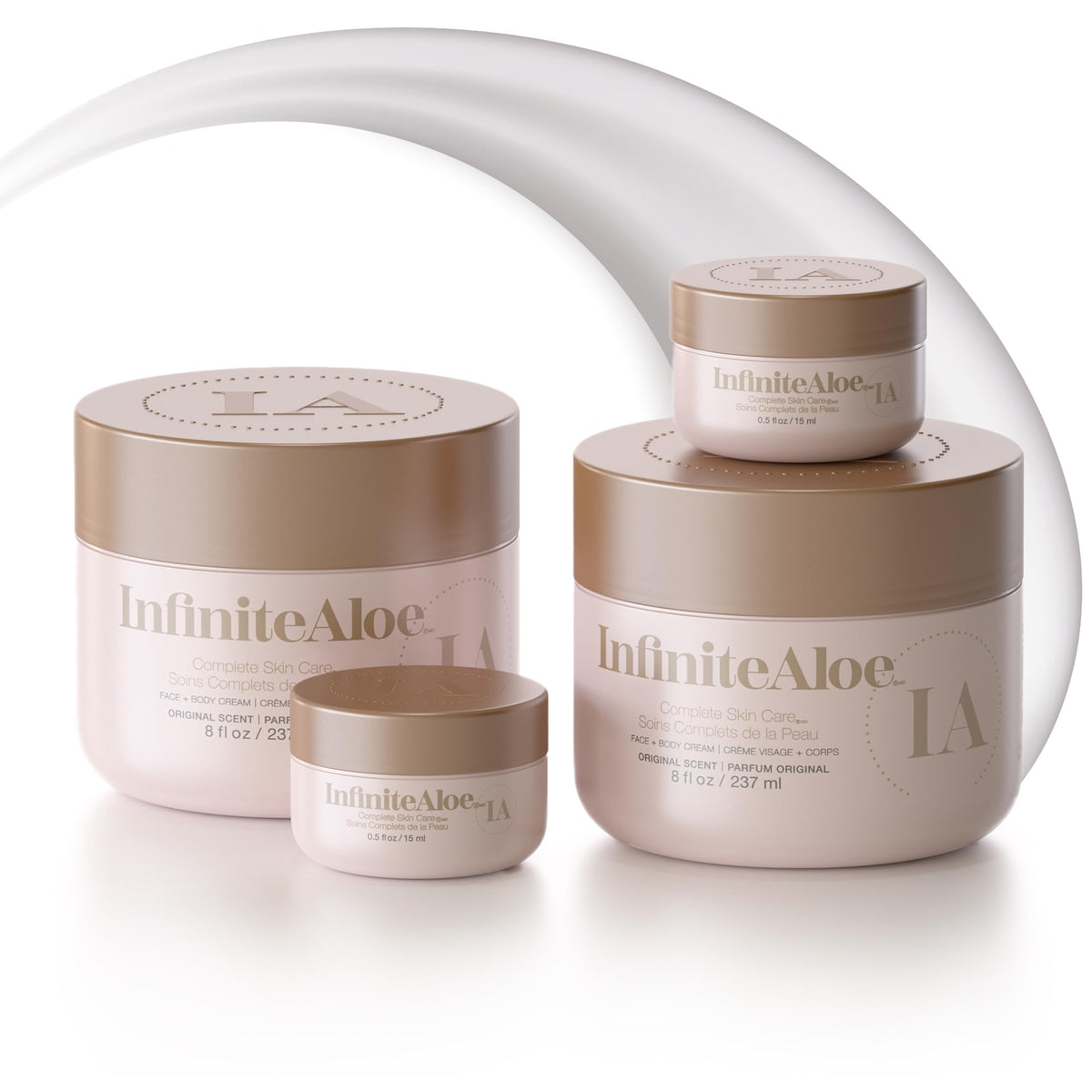 InfiniteAloe front packaging showing two 8 oz jars for reliable hydration