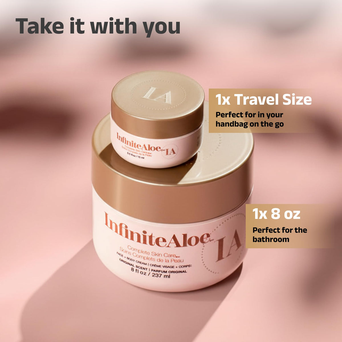 InfiniteAloe cream texture close-up highlighting fast-absorbing finish