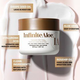 InfiniteAloe travel jars 0.5 oz displayed together for on-the-go moisturizing
