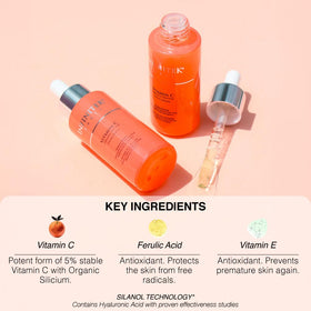 Infinitek Paris illustrative before and after, visual of improved radiance benefit
