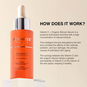 Infinitek Paris ingredient list label, highlighting active antioxidants and benefits