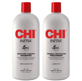 INFRA treatment application in salon on towel-dried hair, improves manageability benefit