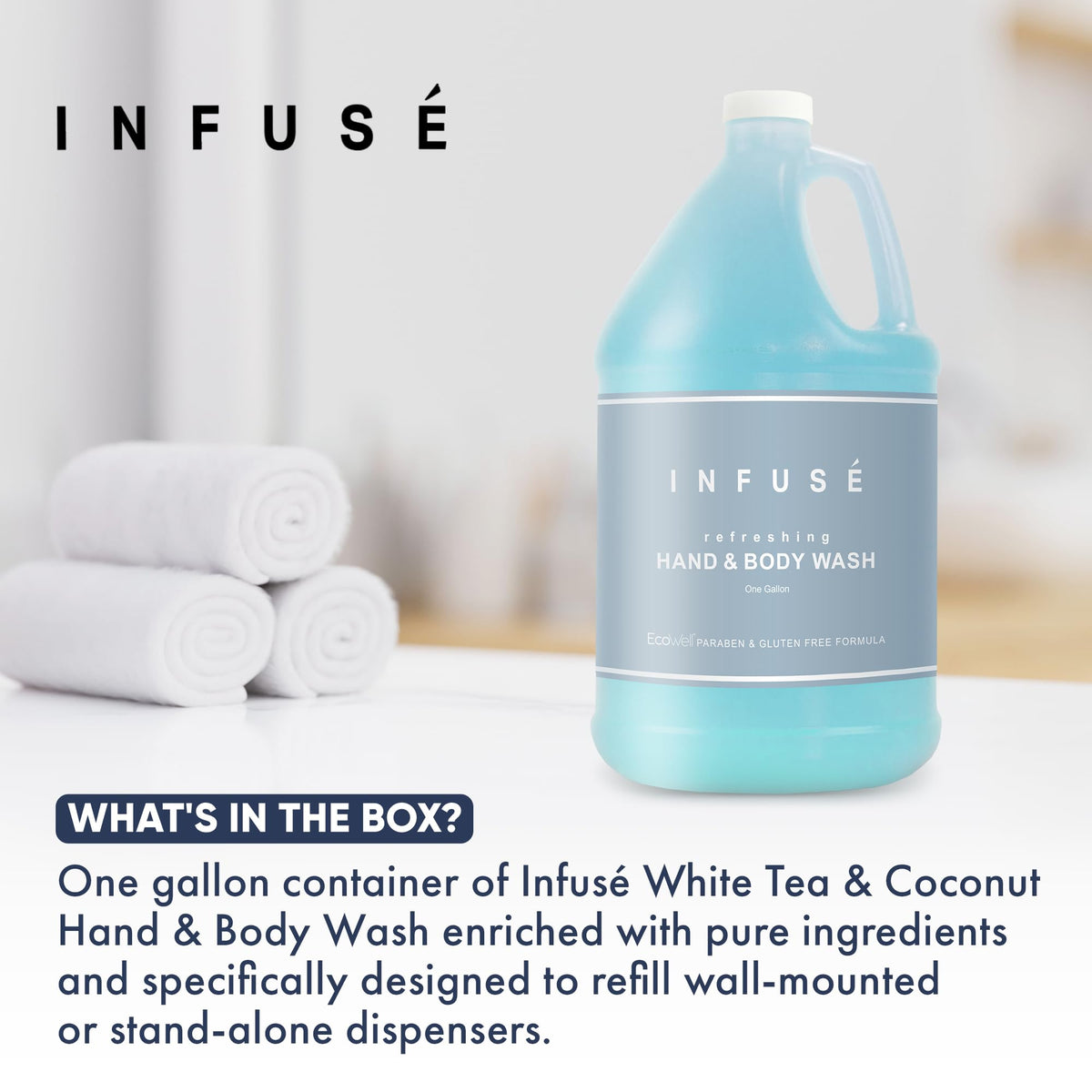 INFUSÉ pour spout detail demonstrating easy refill convenience for housekeeping staff