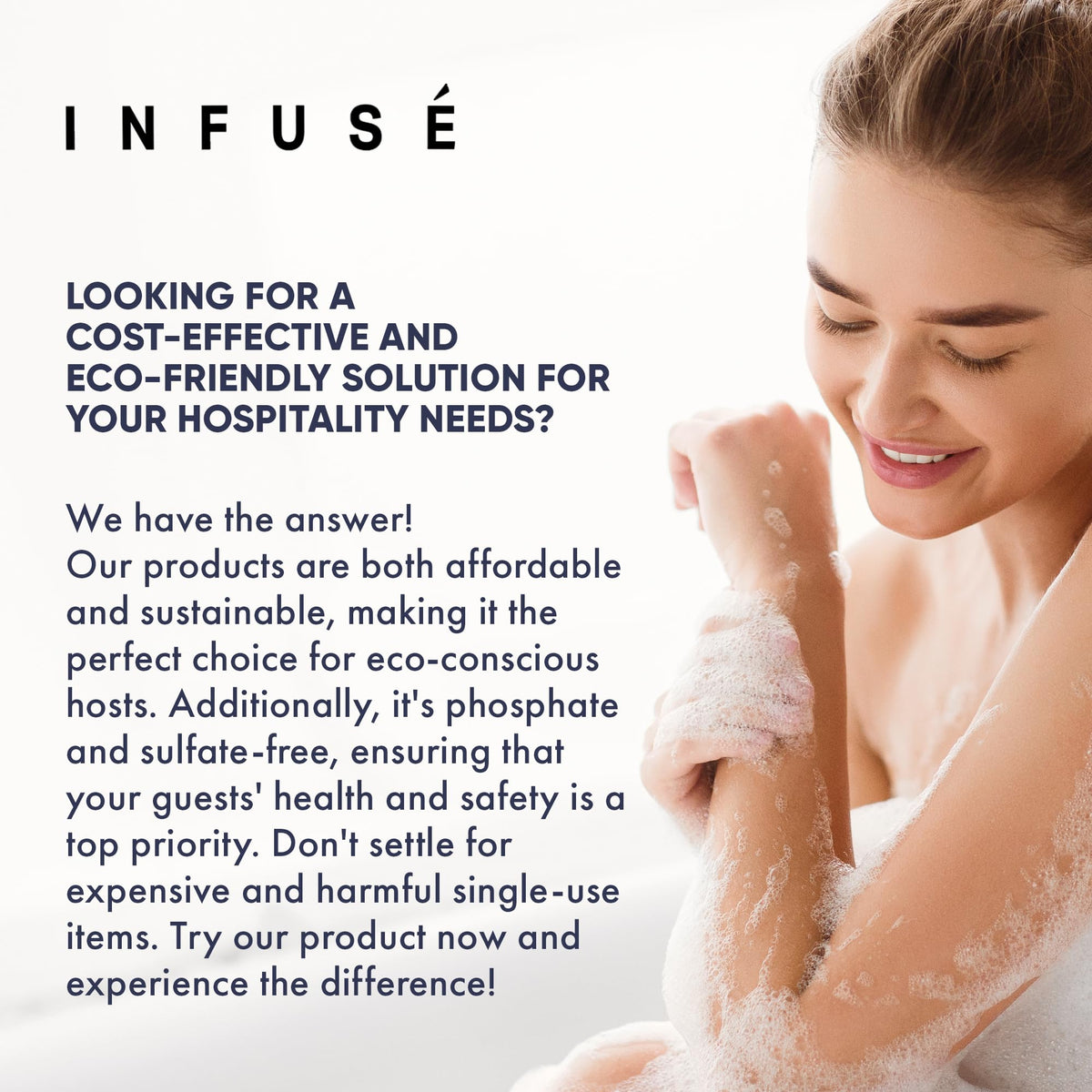 INFUSÉ lather texture close-up showing gentle, effective cleansing foam