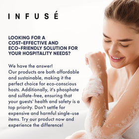 INFUSÉ lather texture close-up showing gentle, effective cleansing foam