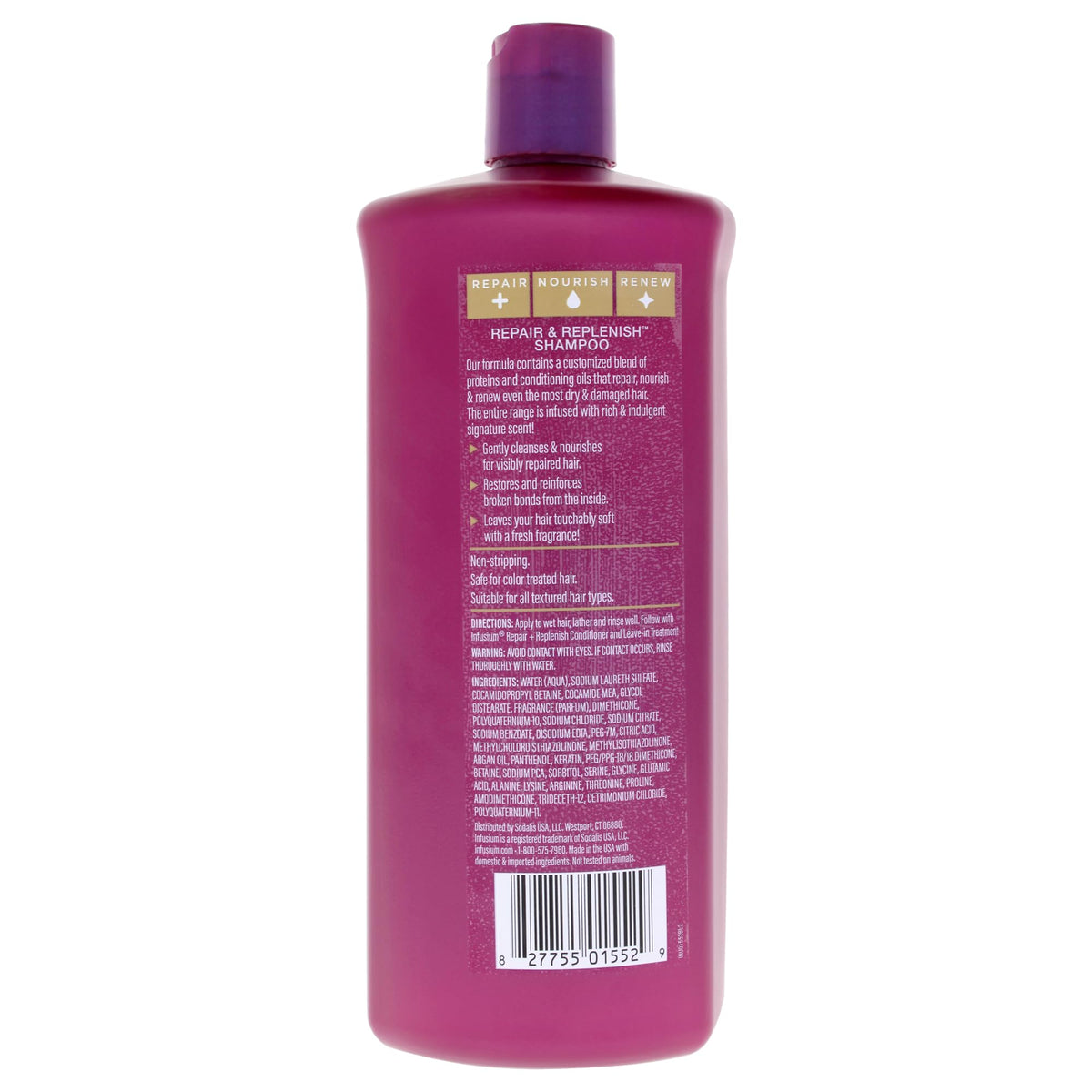 Infusium texture close-up with argan oil and keratin for smoother hair