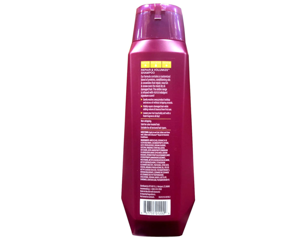 Infusium before and after hair comparison showing improved softness benefit