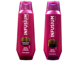 Infusium front packaging set showing both bottles and clear branding benefit hydration