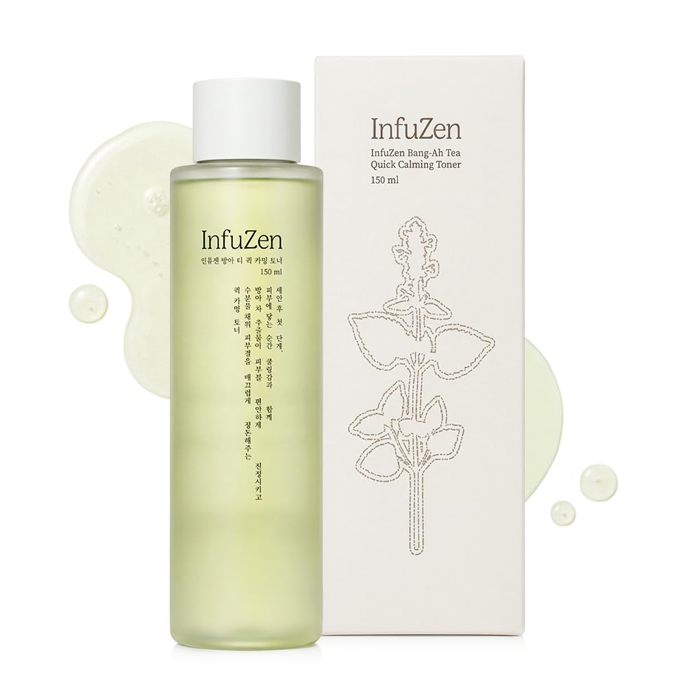 INFUZEN front packaging bottle view showing cooling toner benefit