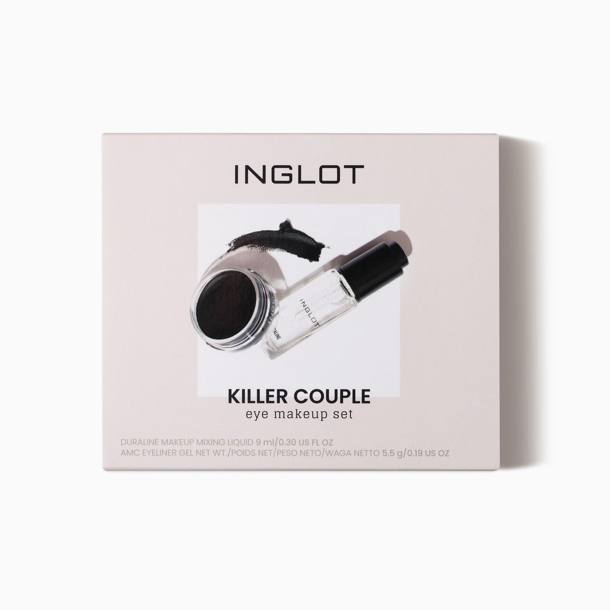 Inglot AMC Eyeliner Gel 77 closed pot highlighting compact design