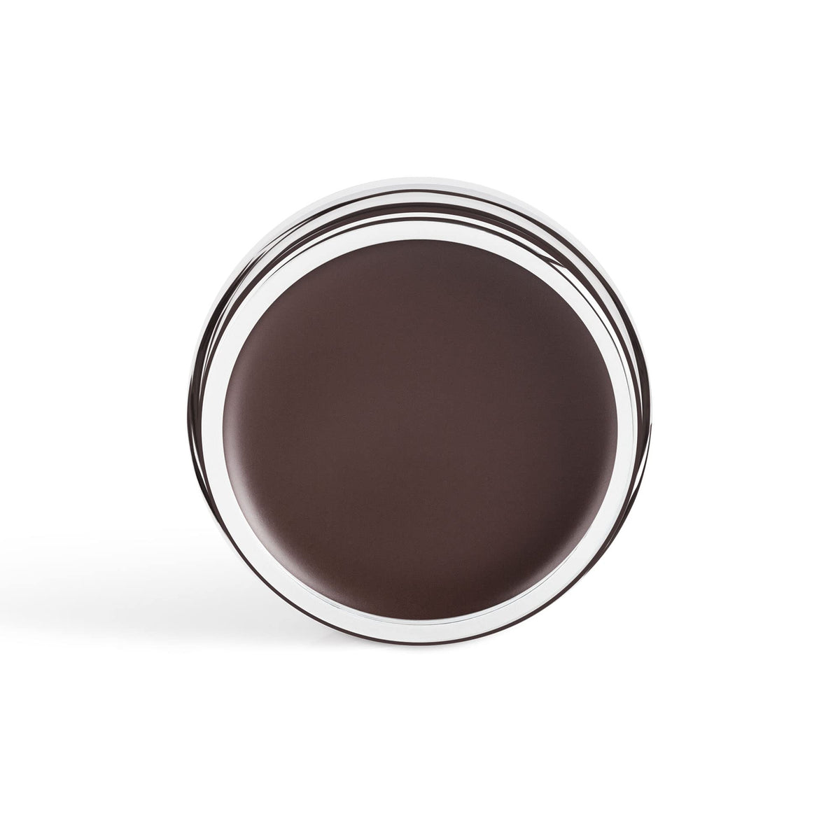 Inglot AMC gel on angled brush ready to line, ensuring precise strokes and intense payoff