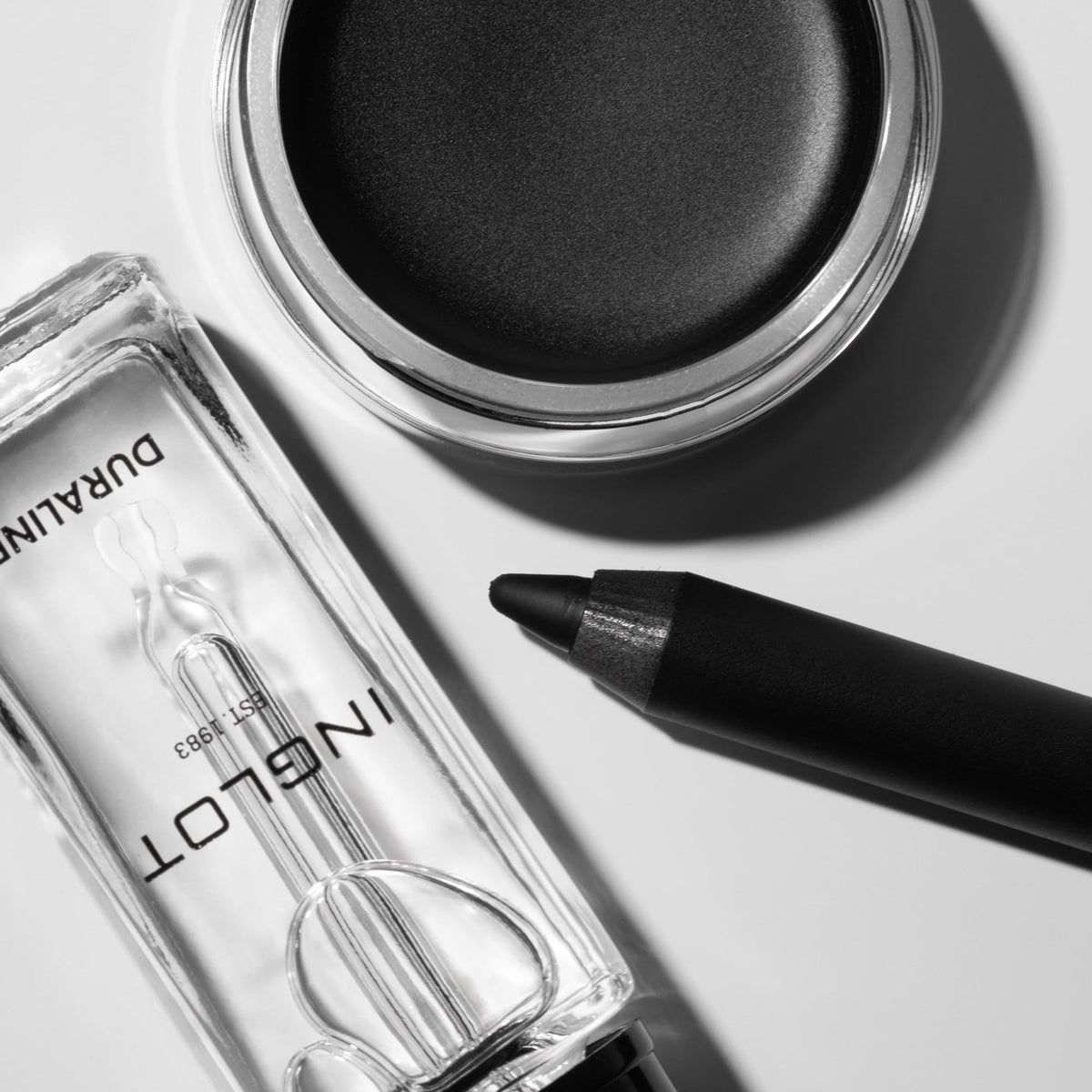 Inglot AMC gel eyeliner 77 side label close-up showing shade number and details