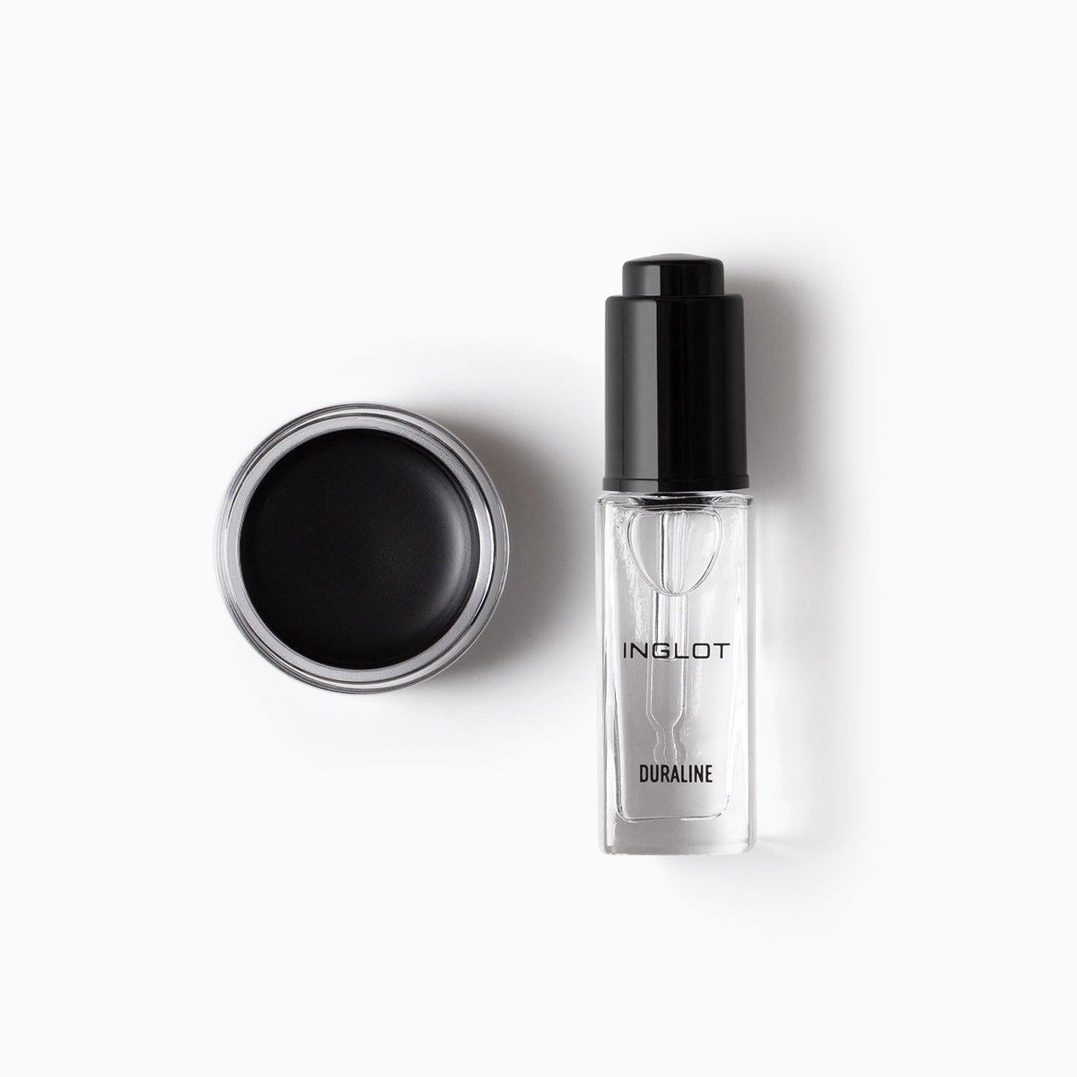 Inglot angled brush applying liner for precise clean lines