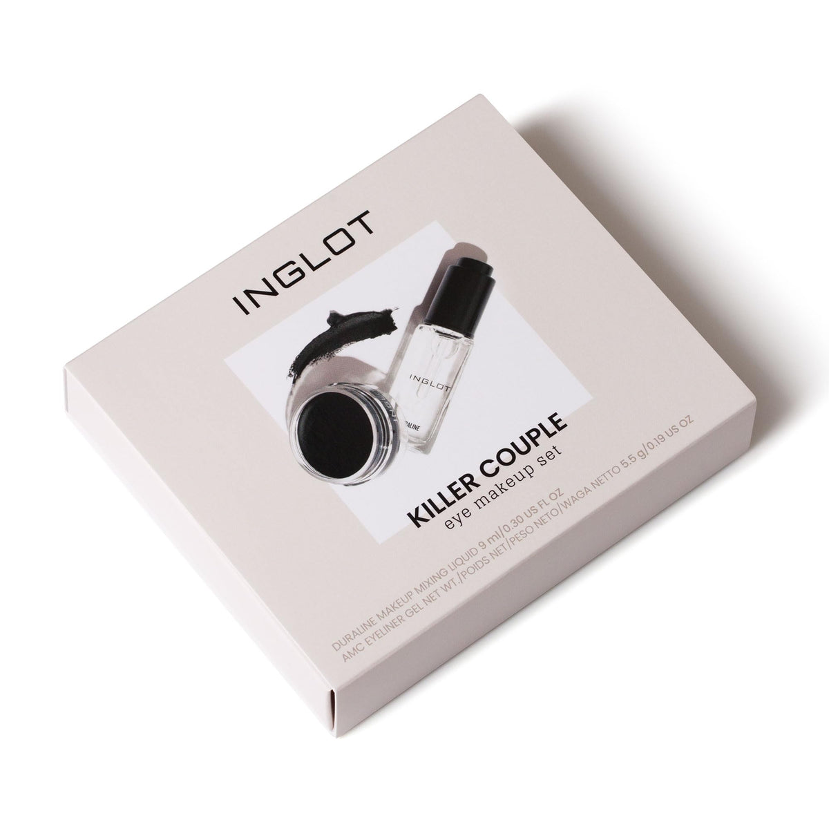 Inglot eye set front packaging showing duo and benefits