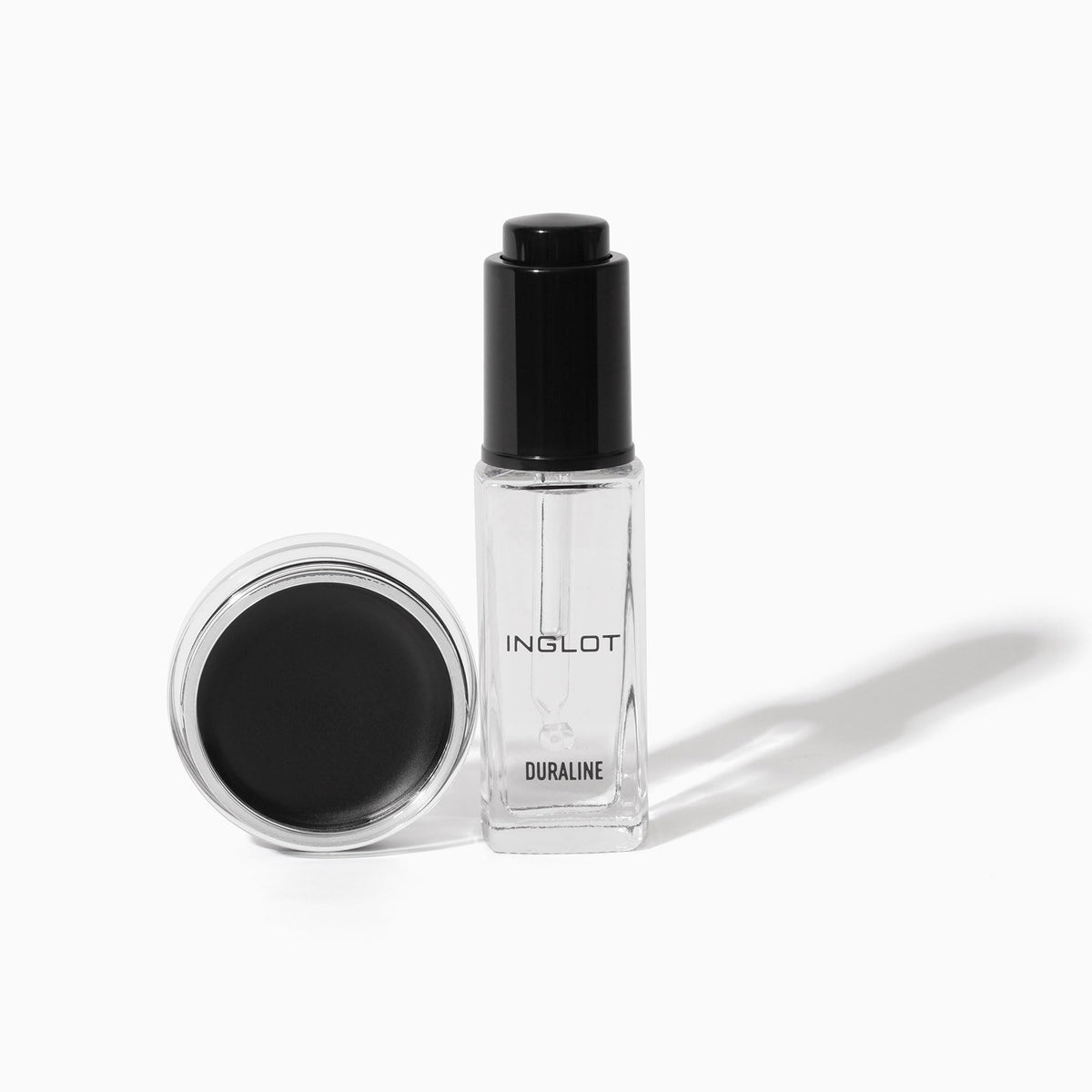 Inglot product used on model showing long-lasting eye definition