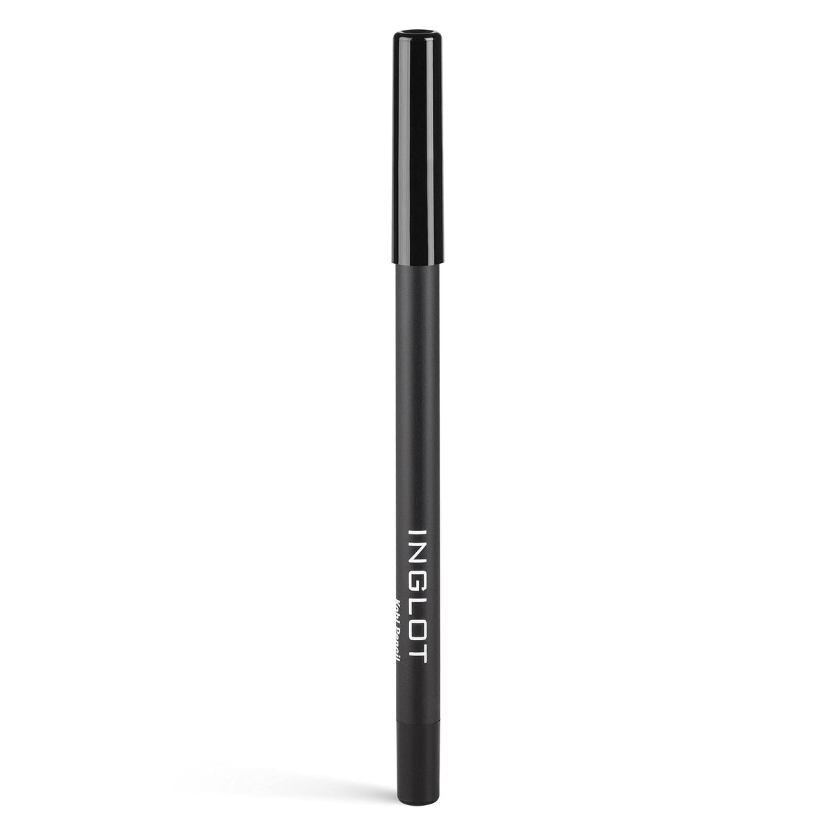 Inglot kohl pencil held in hand to show scale and portability
