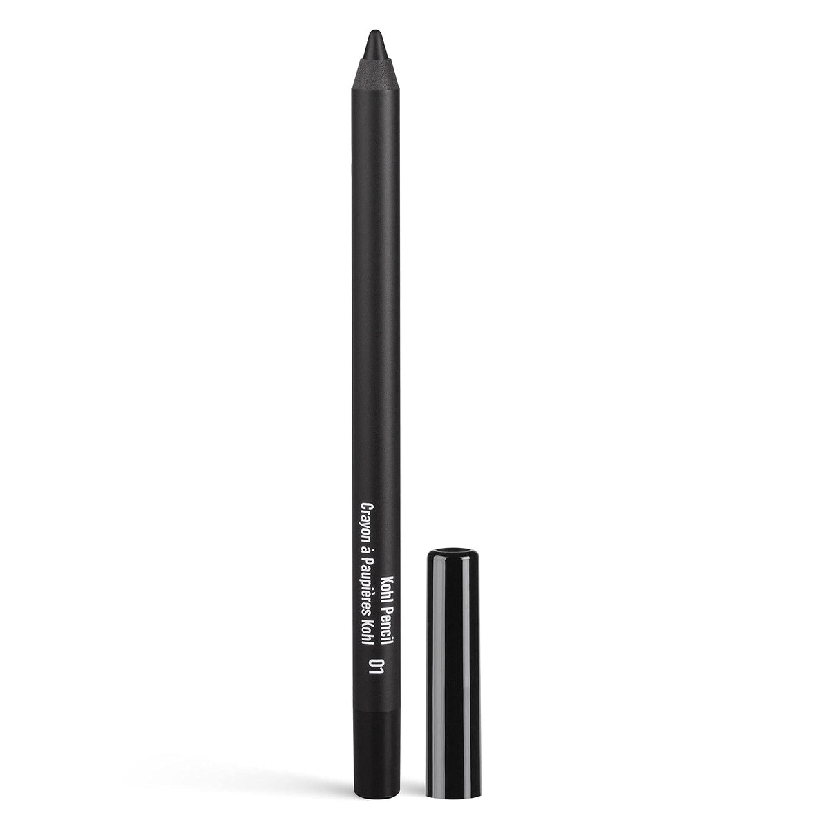 Inglot kohl pencil swatch stroke showing creamy black pigment