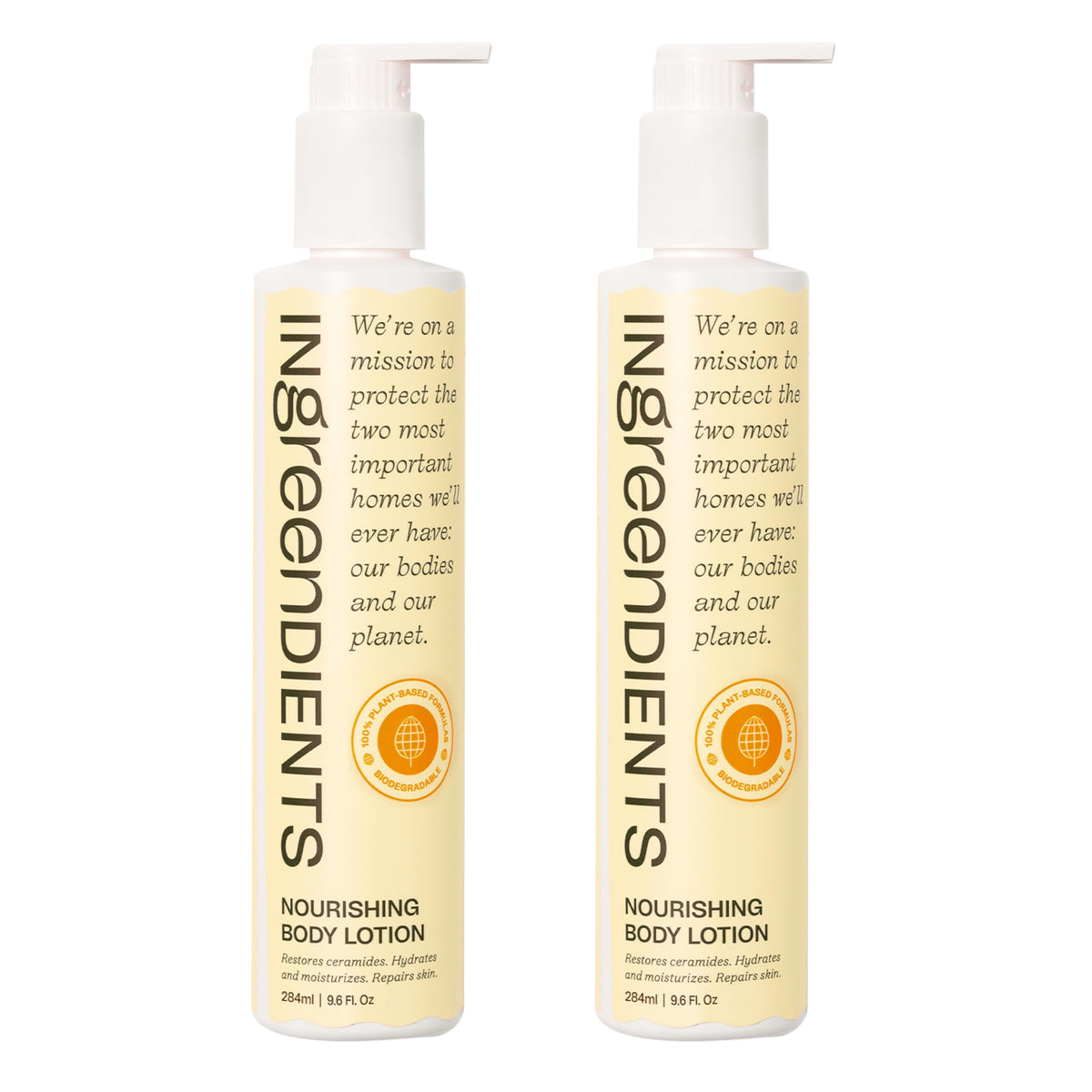 Ingreendients front packaging showing clean bottle and label benefit