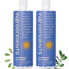 Ingreendients front packaging showing dual 16 fl oz bottles and label benefits