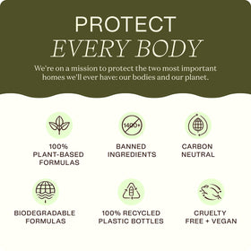 Ingreendients recycled plastic bottle label emphasizing sustainability