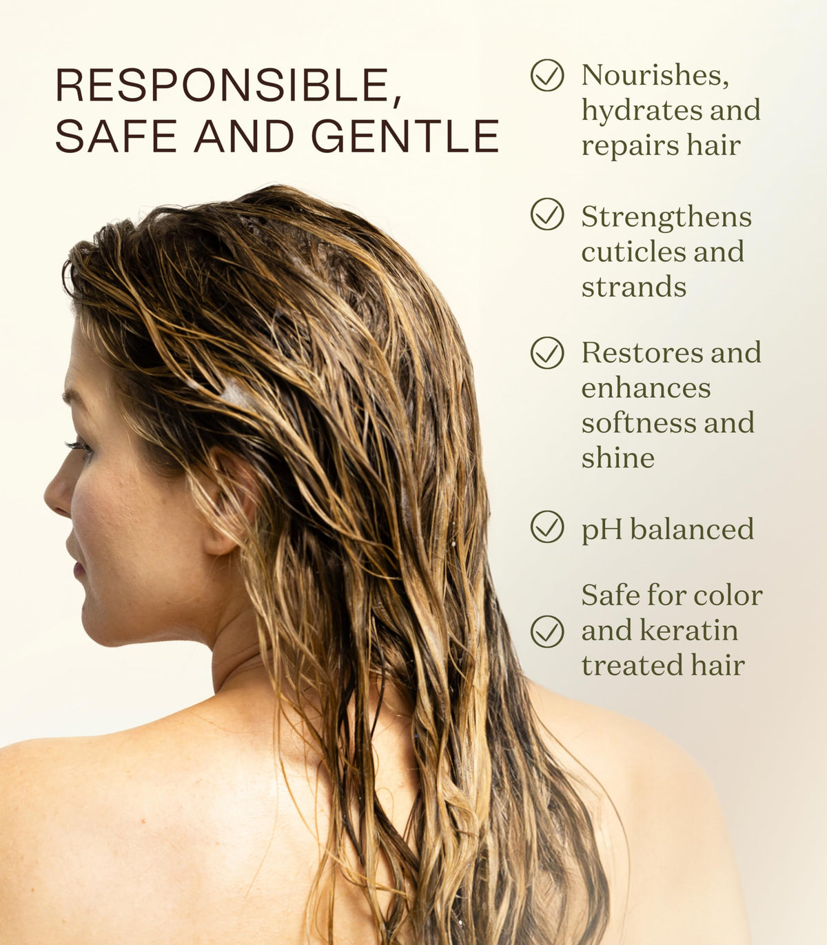 Ingreendients creamy conditioner texture demonstrating rich hydration