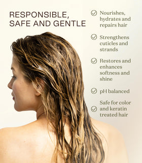 Ingreendients creamy conditioner texture demonstrating rich hydration