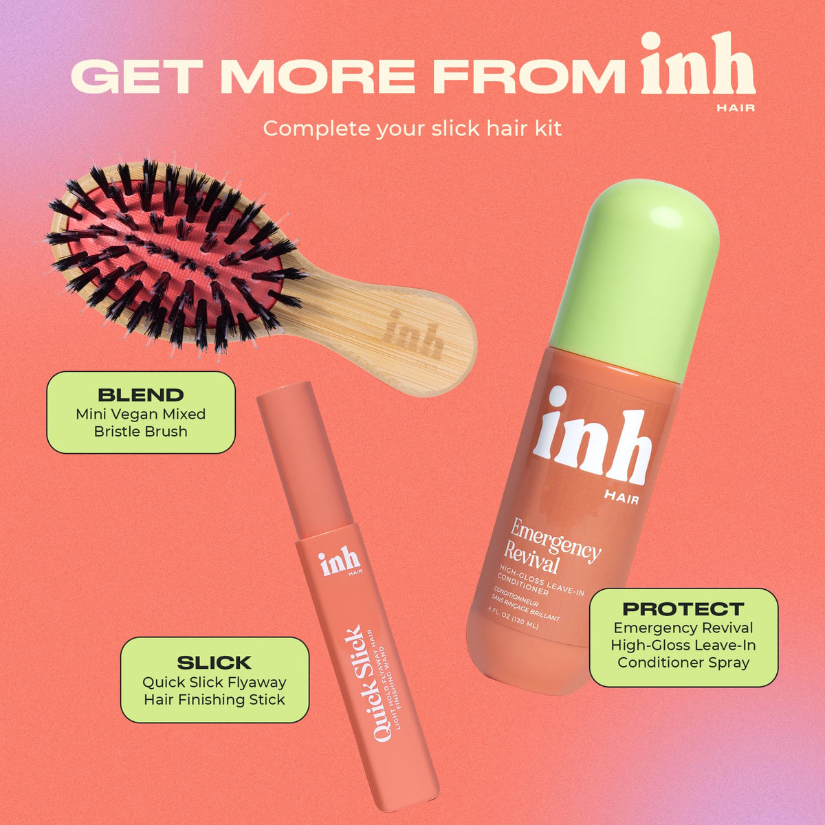 INH sleek stick with olive and avocado ingredients to show conditioning