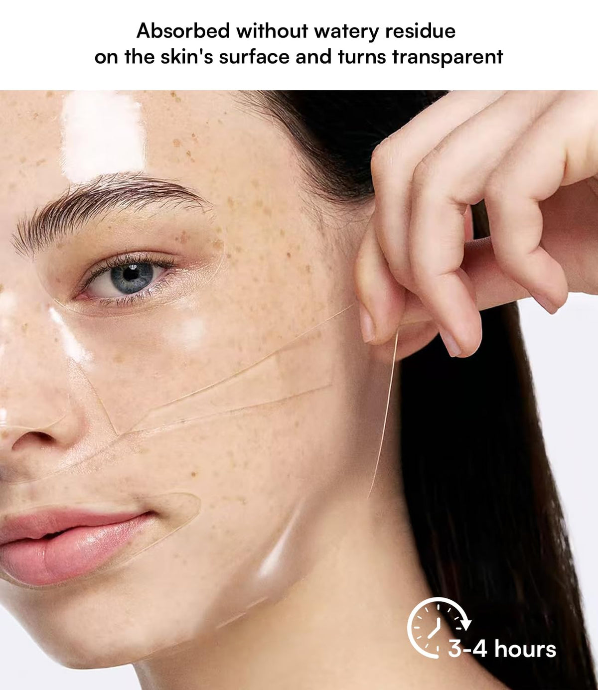 INIA mask turned transparent after absorption indicating deep delivery