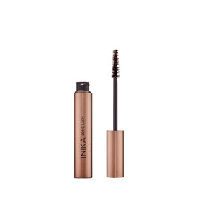 INIKA long lash front packaging showing black tube and branding, highlights clean formula