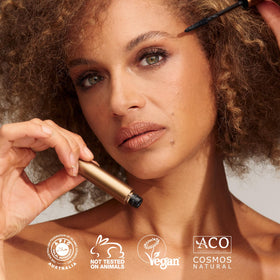 INIKA long lash ingredient hero castor seed oil bottle emphasizing lash-nourishing benefit