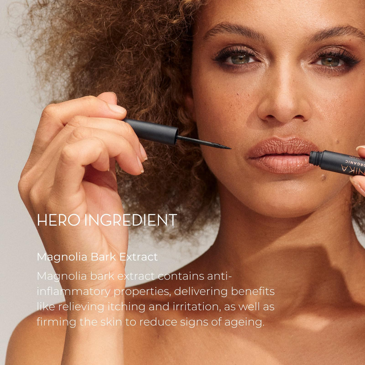 INIKA ink stroke showing rich mineral pigment payoff