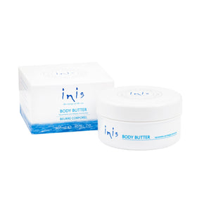 Inis jar front view showing packaging and generous moisturizing benefit