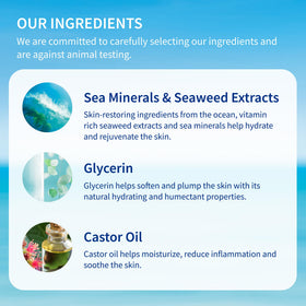 Inis the Energy of the Sea jar in a bathroom setting conveying spa-like routine and sensory benefit