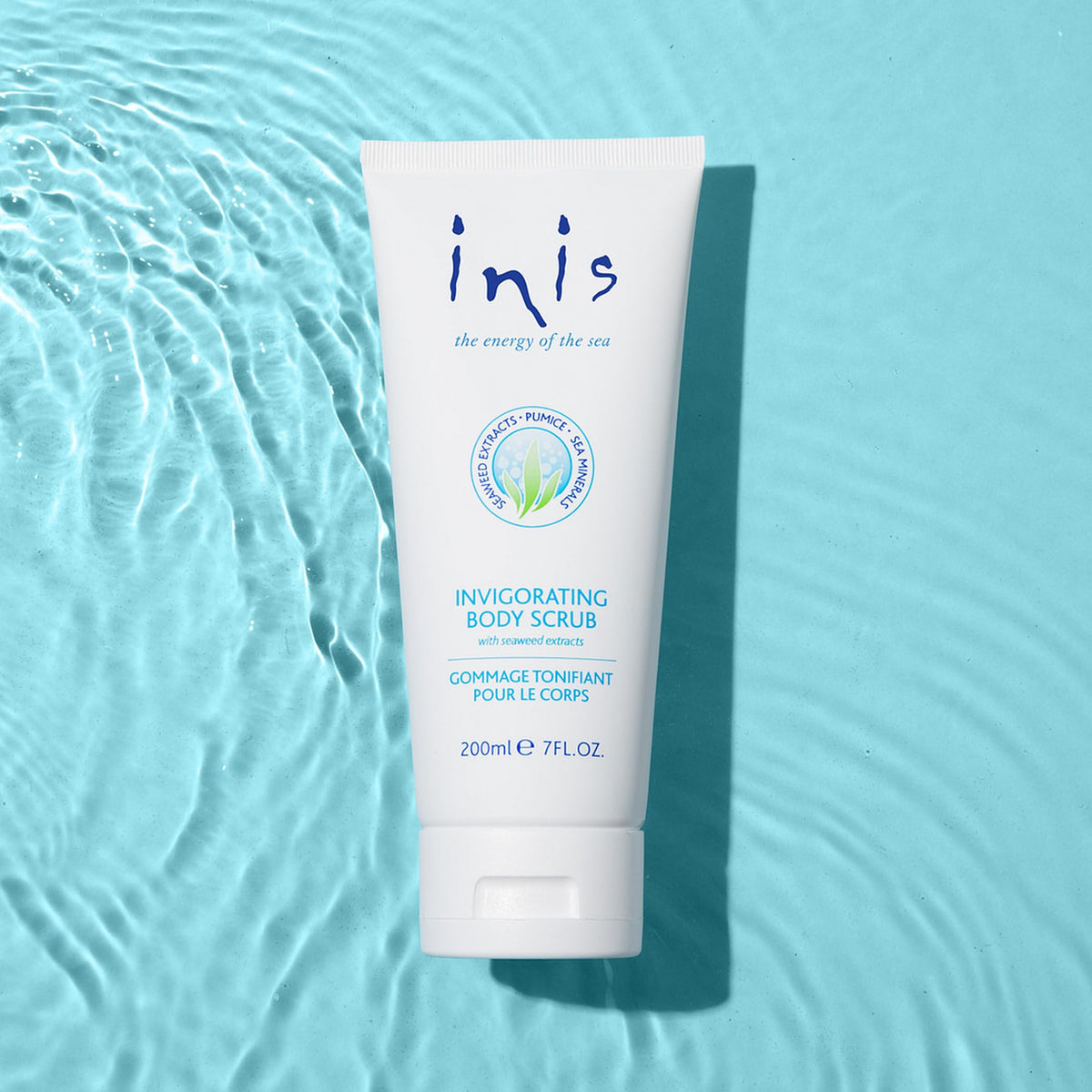 Inis the Energy of the Sea pumice detail demonstrating exfoliant particles for smoother skin