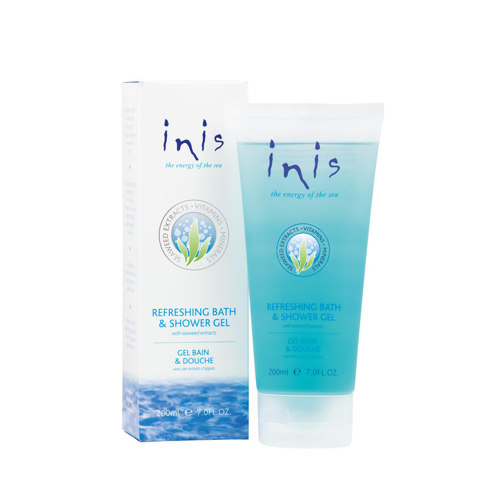 Inis the Energy of the Sea front bottle showing label and clean design benefit clarity