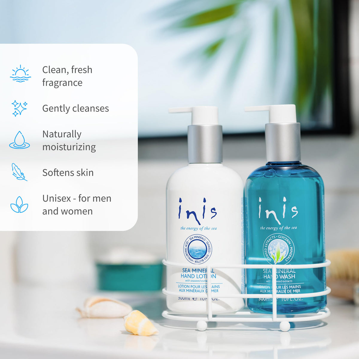 Inis brand caddy positioned by sink demonstrating tidy placement and easy access