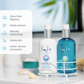 Inis brand caddy positioned by sink demonstrating tidy placement and easy access