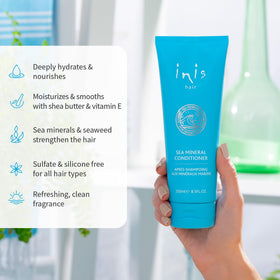 Inis conditioner cream texture closeup showing rich hydration