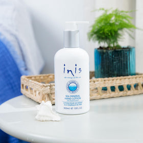 Inis pump dispensing lotion texture for quick absorption benefit